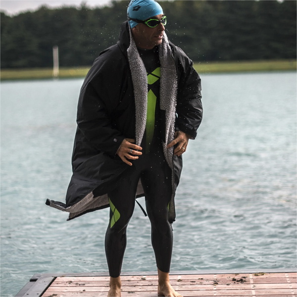 2023 Dryrobe Advance Change à Manches Longues Robe DR100L - Black / Grey